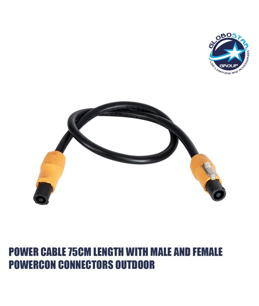 GLOBOSTAR® 41035 Καλώδιο Σύνδεσης Ρεύματος Powercon για Οθόνες LED Video Wall Αδιάβροχο IP65 - Μ75 x Π3.3 x Υ3.3cm